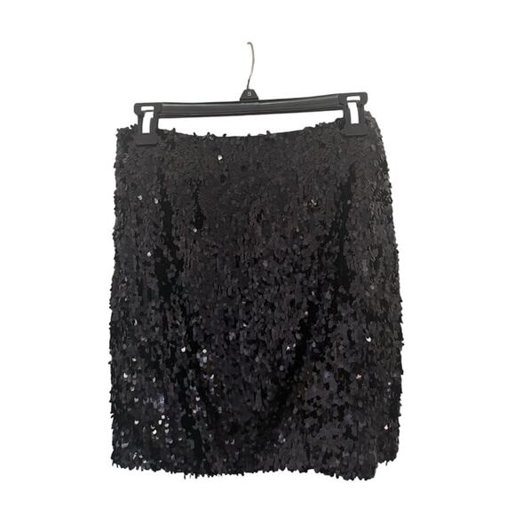 Vince All Sequin Black Pencil Straight Skirt Club Party Event Cocktail Size 4 - Picture 1 of 8